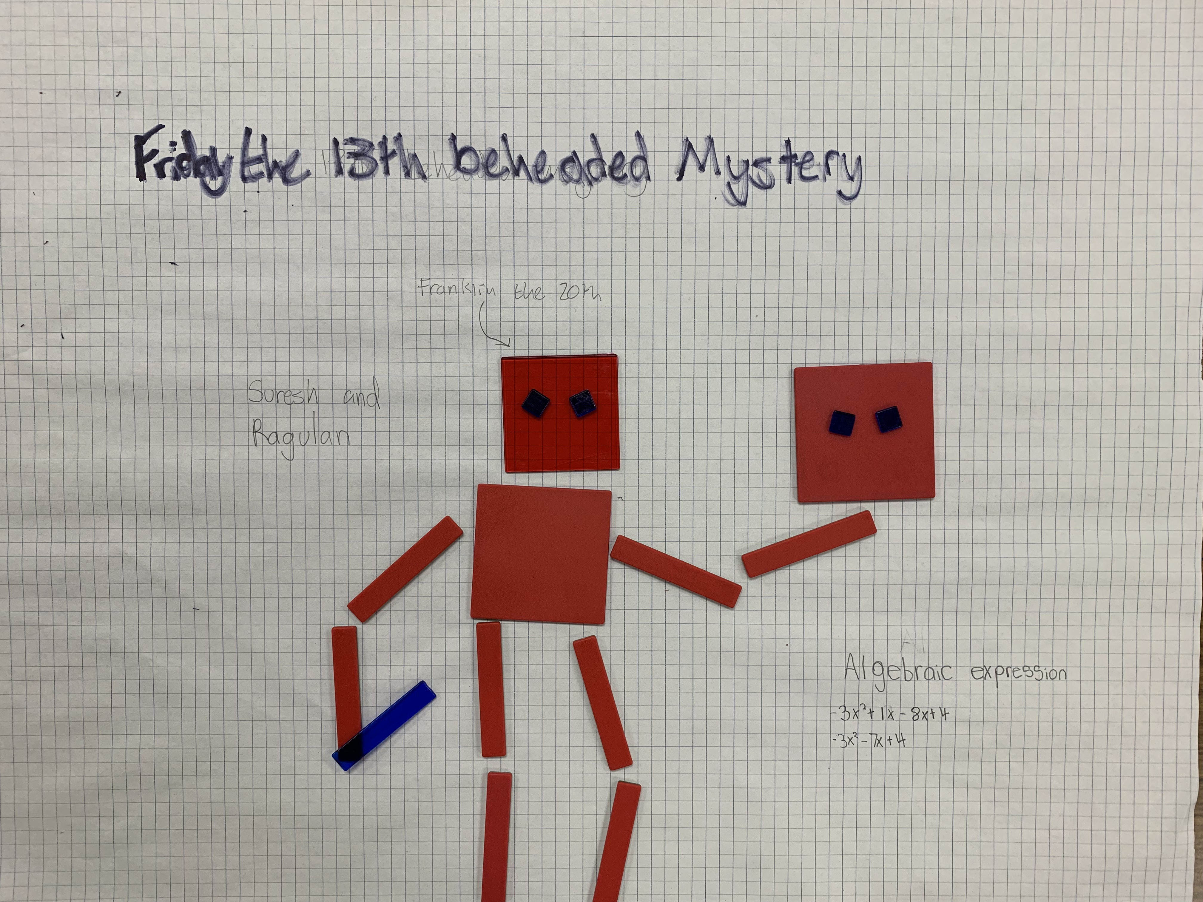 Algebra tile activity - beheaded mystery (Gr. 9) Open Gallery